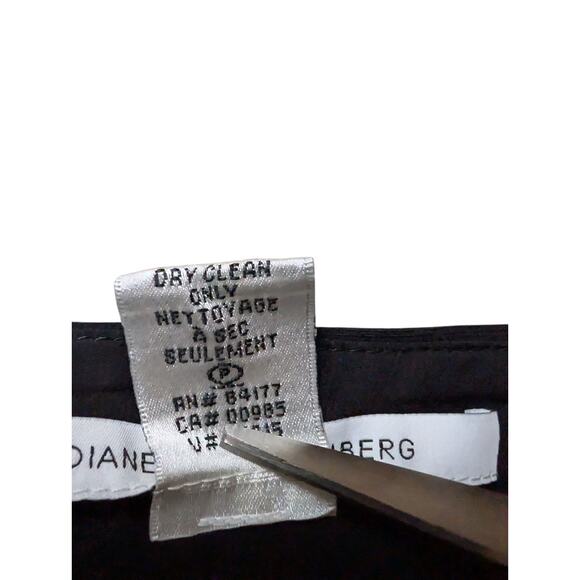 Diane Von Furstenberg DVF Black Mini Skirt Gold Buttons Accents Women 6 - Picture 5 of 9